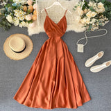 Stylish v neck backless dress summer dress HZ1022