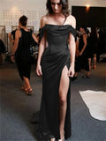 Sheath Prom Dresses Minimalist Dress Evening Party Dress Sleeveless Prom Dress HZ1022
