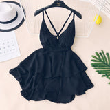 Sexy Straps Summer Short Dress Women Holiday Dress HZ1022