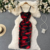 Sexy Spaghetti Straps Floral Dress Hot Women Dress HZ1022