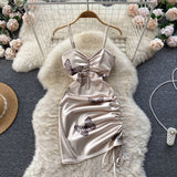 Sexy Spaghetti Straps Hot Short Dress Women Holiday Dress HZ1022