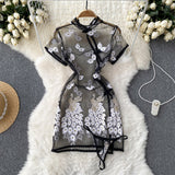 Sexy Short Sleeves Tight Summer Women Dress HZ1022