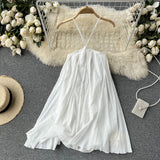 Cute Spaghetti Straps Backless Short Dress Women Holiday Dress HZ1022