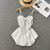 Sexy Spaghetti Straps Summer Short Lace Dress Women Holiday Dress HZ1022