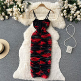 Sexy Spaghetti Straps Floral Dress Hot Women Dress HZ1022