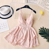 Sexy Straps Summer Short Dress Women Holiday Dress HZ1022