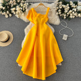 Sexy High Low Spaghetti Straps Bowknot Dress Women Evening Dress HZ1022