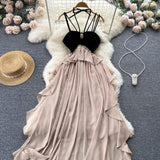 Sexy Spaghetti Straps Backless Dress Women Summer Holiday Dress HZ1022