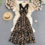 Cute Floral Summer Beach Women Dress HZ1022