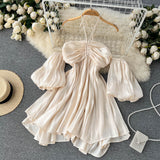 Sweet Halter Summer Short Dress Women Holiday Dress HZ1022