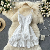 Sexy Spaghetti Straps Lace Short Dress Summer Women Holiday Dress HZ1022