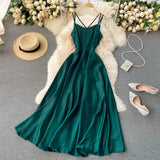 simple backless short summer women's dress HZ1022