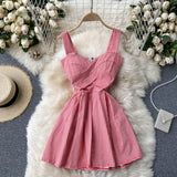 Cute Spaghetti Straps Floral Dress Women Dress HZ1022