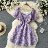 Cute Floral Summer Women Dress HZ1022