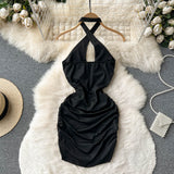 Sexy Sheath Sleeveless Black Short Summer Holiday Dress HZ1022