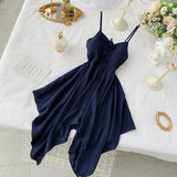 Sexy Irregular Design Spaghetti Straps Short Women Dress HZ1022