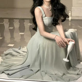 A Line Square Neck Prom Dress Elegant Evening Gown HZ1022