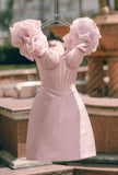 Cute Pink Stunning Short Homecoming Dresses 18th Birthday Outfits HZ1022