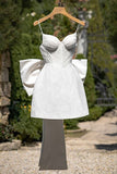 Simple A Line Straps White Sequin Homecoming Dress 16th Birthday Outfits HZ1022