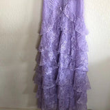 Lilac Lace Long prom Dress Party Dress 21th Birthday Outfits HZ1022