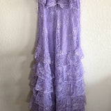 Lilac Lace Long prom Dress Party Dress 21th Birthday Outfits HZ1022