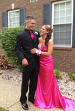 Sexy Mermaid Long Hot Pink Prom Dress Party Dress 22th Birthday Outfits HZ1022