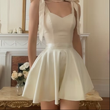 17th Birthday Dresses A line Straps Ivory Homecoming Dresses Sexy Birthday Outfits HZ1022