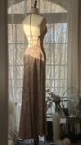 Sparkling Champagne Halter Neck Sequin Mermaid Long Prom Dress HZ1022