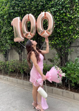 17th Birthday Pink Strapless Chiffon Slim Fit Hip Homecoming Dress HZ1022