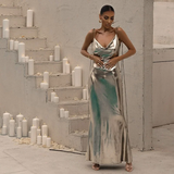 Spaghetti Strap Backless Sleeveless Backless Evening Party Evening Sheath Dress Birthday Outfits HZ1022