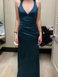 Vintage Mermaid Birthday Party Dresses Navy Blue Long Prom Dresses HZ1022