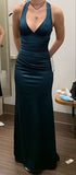 Vintage Mermaid Birthday Party Dresses Navy Blue Long Prom Dresses HZ1022