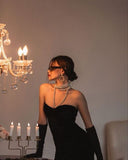 Sexy Mermaid Sweetheart Party Dresses Long Black Prom Dresses HZ1022