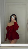 Sexy A line Off The Shoulder Burgundy 18th Birthday Dresses Short Birthday Outfits HZ1022