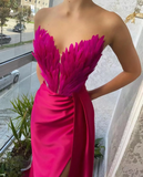 Mermaid Prom Dresses Sleeveless V Neck 3D Lace Appliques Sequins Beaded 17th Birthday Outfits HZ1022