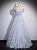 A line Off The Shoulder Evening Party Dress Sleeveless Prom Dress HZ1022
