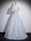 A line Off The Shoulder Evening Party Dress Sleeveless Prom Dress HZ1022