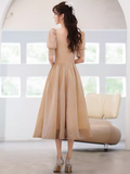 Sexy A Line Square Party Dress Knee Length Prom Dress HZ1022