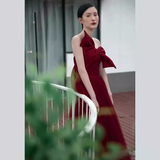 Sexy A line Party Dresses Strapless Red Prom Dresses HZ1022