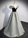 Pretty A line Off The Shoulder Satin Long Evening Party Dress Prom Dresses HZ1022