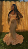 Straps Prom Dresses Beads Bodice Glitter Prom Dress Birthday Outfits HZ1022