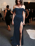 Sheath Prom Dresses Minimalist Dress Evening Party Dress Sleeveless Prom Dress HZ1022