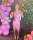 Princess 17th Birthday Dresses Pink Slit Birthday Dress For Teens HZ1022