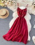 Cute A line embroidery dress girl dress HZ1022