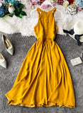 Red A line sleeveless summer dress fashion dress HZ1022