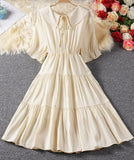 Cute A line dress short sleeve dress summer dress HZ1022