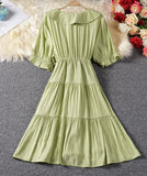 Cute A line dress short sleeve dress summer dress HZ1022