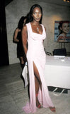 Sexy Birthday Dresses Pink Slit Prom Dresses Birthday Outfits HZ1022