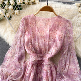 Cute V-neck Short Dresses, A-line Long Sleeve Dresses HZ1022